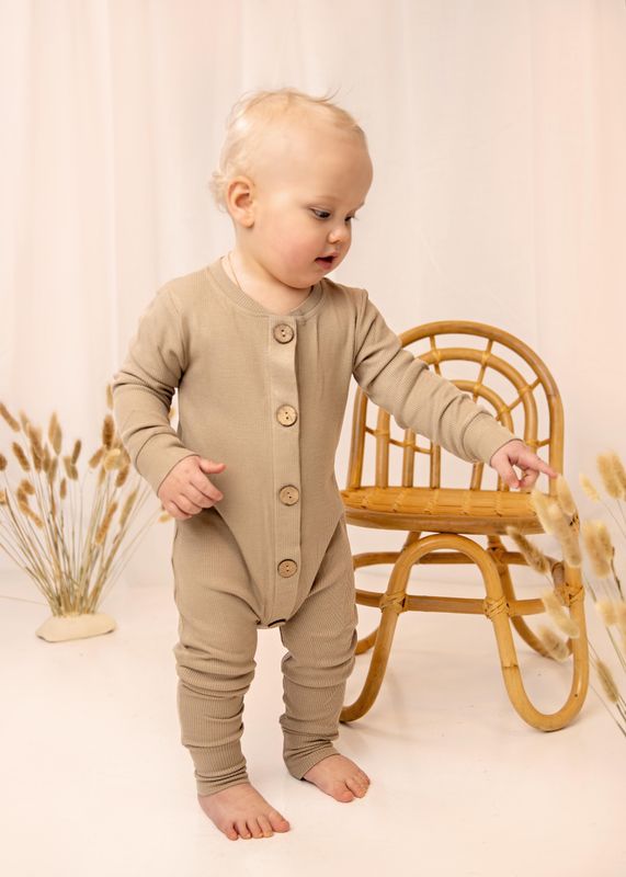 Clay bambusheldress i vaffelstoff