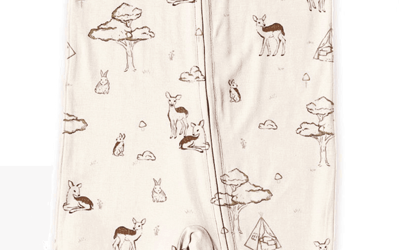 Beige skogsdyr bambus heldress