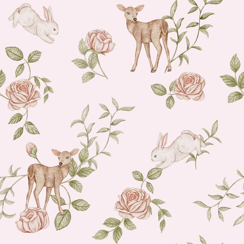 Lille hjort i ballerinarosa bambus