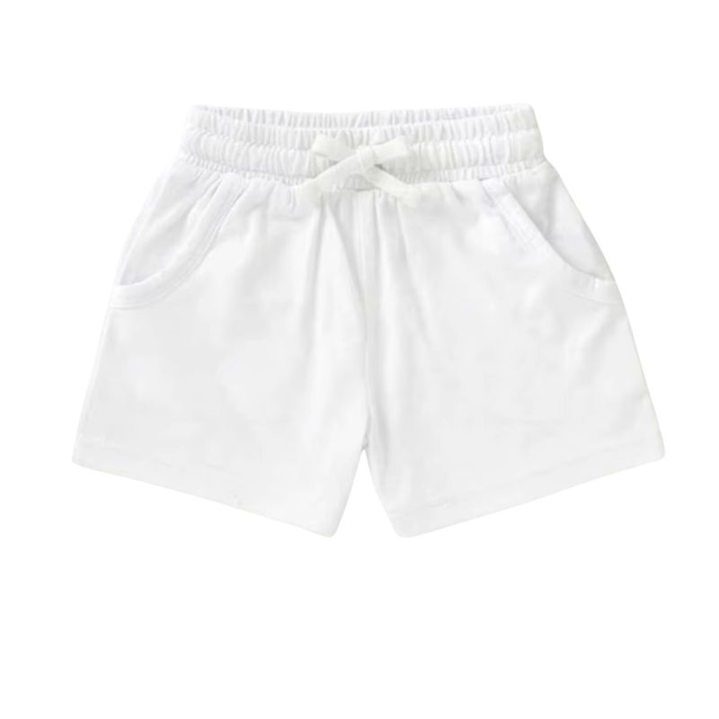 Hvit jersey shorts i økologisk bomull